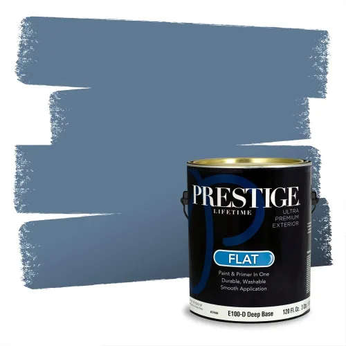 Miniatura 124 de Pintura Exterior + imprimación PRESTIGE, todo-en-uno, 1 galón, acabado mate, color comparable al Valspar* Royal Gray* VS151-Gris real