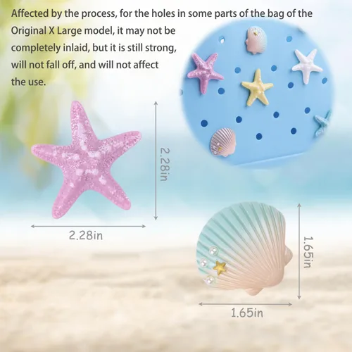 Miniatura 4 de WORBSS - Dijes para bolsa Bogg – Dijes simples y modernos para bolsa de playa – Accesorios Simply Southern Beach Tote Accesorios Inserto decorativo