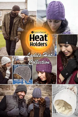 Miniatura 7 de Gorros térmicos de punto grueso para mujer con pompones