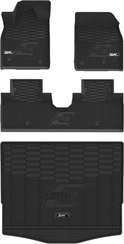 Miniatura 10 de 3W Tapetes para piso y alfombra delantera para Ford F150 / F-150 Lightning SuperCrew Cab 2015-2025, forro para piso TPE todo clima resistente