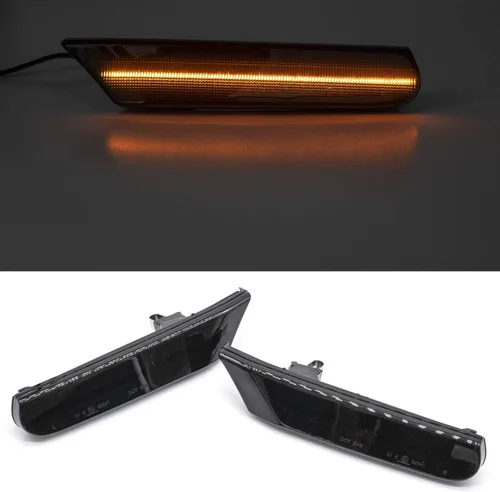 Miniatura 4 de Luces de marcador laterales LED para Porsche 1997-2004 986 Box'ster 996 Carrera 911 Lente ahumada ámbar LED parachoques delantero Marcador lateral