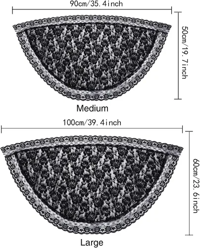Miniatura 3 de Boao 2 Pieces Floral Lace Veils for Women Head Covering Latin Mass Mantilla Veils Short Scarf for Bridal