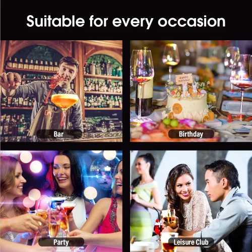 Miniatura 4 de Posavasos con luz LED, 12 posavasos iluminados, luz LED para botellas, 6 colores para barras y fiestas (boda) en varios colores y tamaños