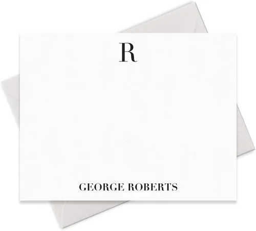 Miniatura 12 de Tarjetas de notas personalizadas con sobres, juego de papelería para hombres o mujeres con monograma y nombre - Papelería monogramada, tarjetas