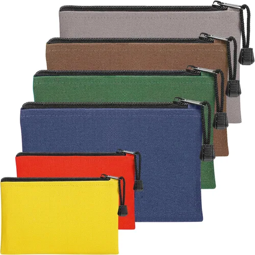 Miniatura 8 de ANPHSIN Paquete de 6 bolsas de lona para herramientas, juego de bolsas de herramientas resistentes de 11.2 x 7 pulgadas, organizador