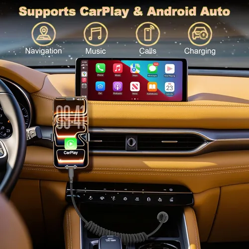 Miniatura 2 de Cable CarPlay en espiral USB A a USB C [2 unidades, 3 pies], cable retráctil retráctil para iPhone para automóvil, cable de carga rápida retráctil