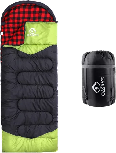 Miniatura 13 de Oaskys - Saco de dormir para acampar, para 3 estaciones, clima cálido y fresco, verano, primavera, otoño, ligero, resistente al agua, para adultos
