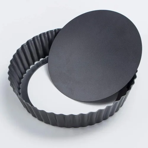 Miniatura 5 de Webake Molde para tartas de 9.5 pulgadas, bandeja para quiche resistente, parte inferior extraíble, antiadherente, para hornear