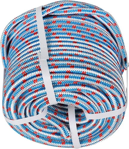 Cuerda de árbol arborista de 1/2 pulgadas x 150 pies, cuerda de poliéster trenzada de 16 hebras, cuerda de aparejo de árbol de alta resistencia para