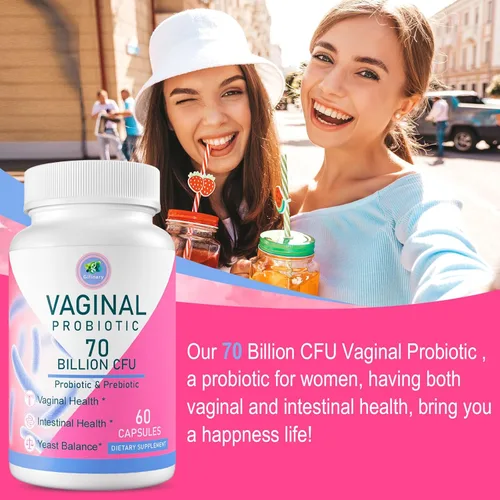 Miniatura 7 de Probióticos vaginales, equilibrio de pH para mujeres, 70 mil millones de UFC probióticos para mujer para salud vaginal, urinario, control de olores