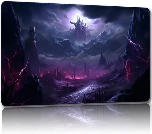 Miniatura 10 de Tapete de juego para MTG, con bolsas de almacenamiento gratis, tapete de juego de 24 x 14 pulgadas, TCG y alfombrillas de juego de mesa para Gato