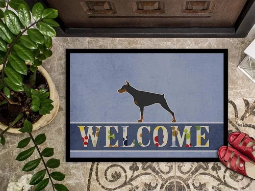 Miniatura 3 de Caroline's Treasures BB5564JMAT Doberman Pinscher - Felpudo de bienvenida de 24 x 36 pulgadas, para interiores y exteriores, para entrada, Doberman