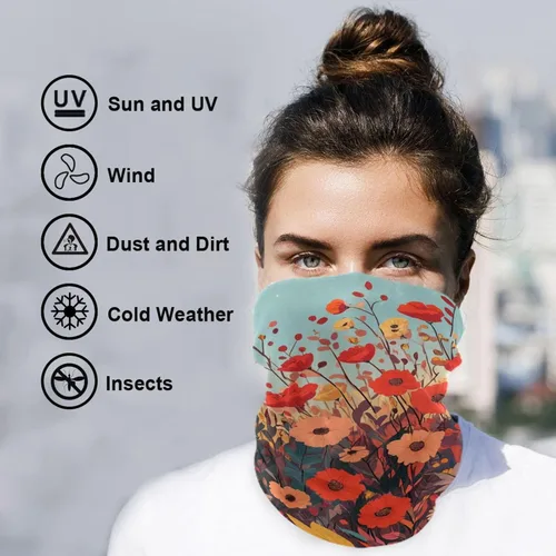 Miniatura 6 de Polaina para el cuello, bandana de enfriamiento, máscara facial, bufanda mágica para protección solar, hombres y mujeres, deportes al aire libre