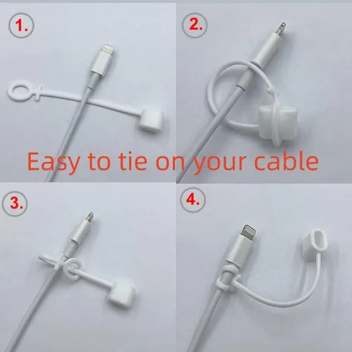 Miniatura 3 de Cable antipérdida de silicona para anclaje/mantenedor/soporte compatible con Apple Pencil original de primera generación, adaptador de carga USB C a