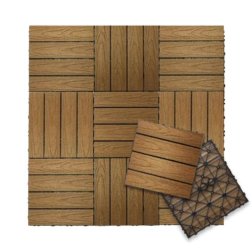 Miniatura 15 de NewTechWood UltraShield Naturale - Azulejo compuesto para exteriores (1 pie x 1 pie), color rosa de Seúl (10 pies cuadrados por caja)