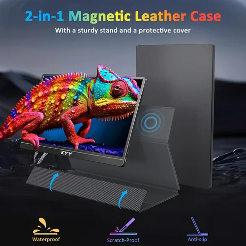 Miniatura 6 de KYY Monitor portátil 4K para laptop, extensor de pantalla de computadora de 15.6 pulgadas, UHD 3840 x 2160, 100% sRGB, 400 nits, monitor de viaje