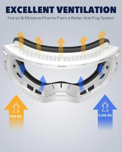 Miniatura 5 de findway Gafas de esquí OTG para mujeres, hombres, adultos, jóvenes - Sobre gafas, gafas de nieve - Lente intercambiable, gafas de snowboard antivaho