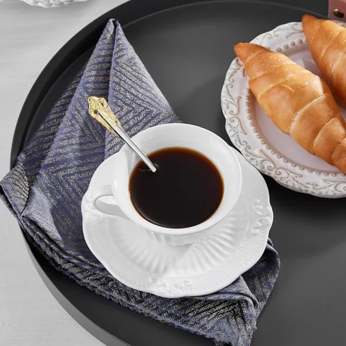 Miniatura 6 de KEAWELL Lujoso juego de cucharas de espresso de 5.1 pulgadas, 6 piezas, mini cuchara de café, acero inoxidable 18/10, diseño magnífico con acabado