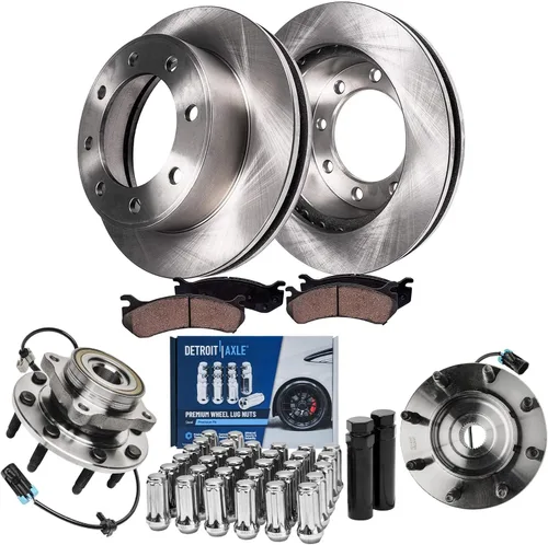 Miniatura 80 de Detroit Axle - Rotores de freno para Jeep Compass 2015-2022 Renegade 2016-2022 Fiat 500X 2016-2022, 2018, 2019, 2020, 2021. Reemplazo de rotores