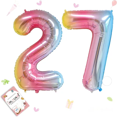Miniatura 101 de Globos de números de 40 pulgadas del 0 al 9 dorados grandes del número 0, globos digitales para suministros de decoración de celebración de fiesta