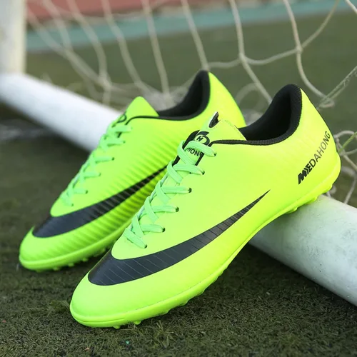 Miniatura 8 de UYO Men's Soccer Shoes Football Cleats Low-Tops Lace-Up Non-Slip Spikes Indoor Futsal Turf Sneaker
