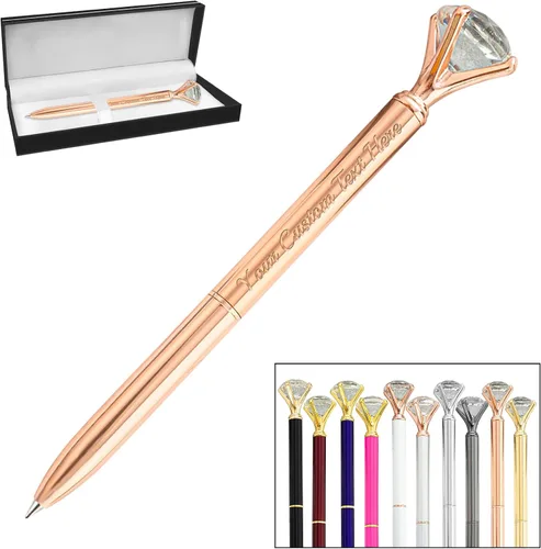 Miniatura 42 de 1 bolígrafo de diamante con cristal, bolígrafos personalizados a granel con grabado sin nombre, bolígrafos de diamante personalizados, lápiz óptico