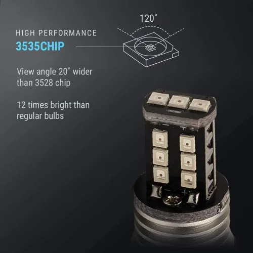 Syneticusa 3156 3157 Bombillas de luces de freno LED estroboscópicas rojas súper brillantes de cuña de alta potencia 3535 LED 12V luces de parada