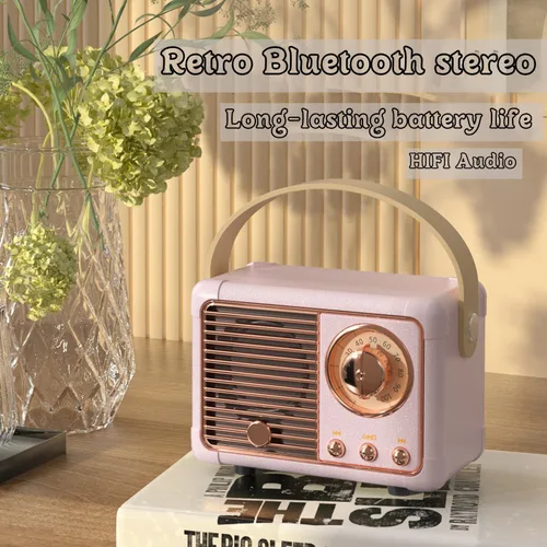 Miniatura 2 de Altavoz Bluetooth retro, altavoz Bluetooth inalámbrico, lindo estilo antiguo para cocina, dormitorio, oficina, fiesta, al aire libre, altavoz