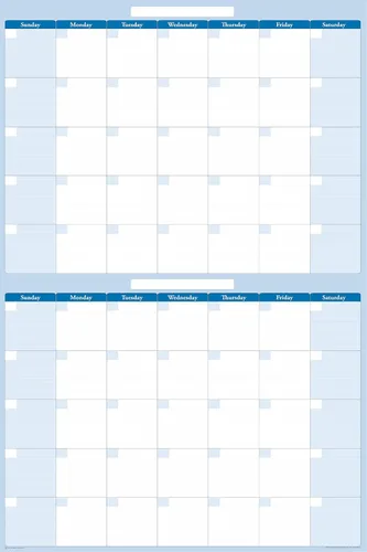 PlanetSafe - Calendario vertical de 60 días borrable en húmedo y seco, grande para pared, ideal para el hogar, la oficina y las escuelas, mantente