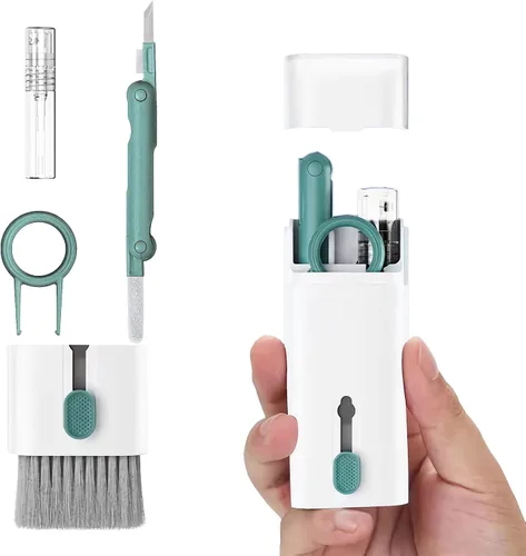 Miniatura 8 de Kit limpiador de electrónica. Cepillo para teclado, herramienta de limpieza de Airpod, limpiador de pantalla de teléfono. para computadoras