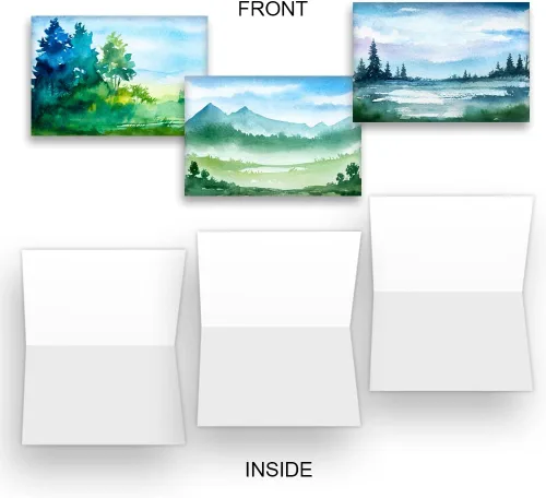 Miniatura 4 de Wright Home & Gift Tarjetas de felicitación en acuarela con paisajes para cualquier ocasión, con espacio en blanco para notas Juego de surtido a