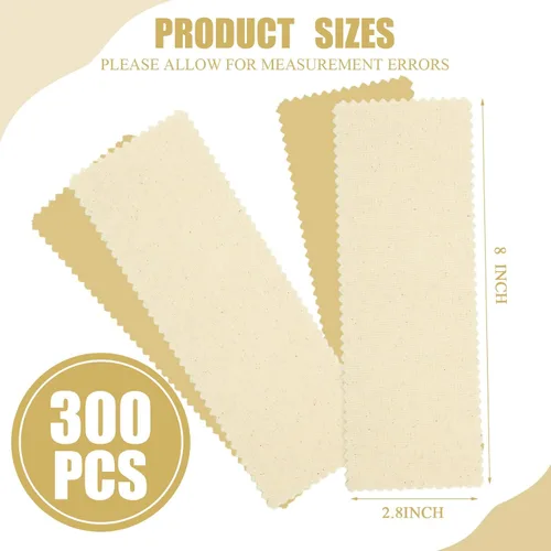 Miniatura 2 de Loopeer 300 tiras de cera facial de muselina natural, depilación, cejas, precortadas, para el cuerpo, de algodón, para mujeres y hombres
