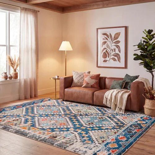 Miniatura 53 de SAFAVIEH Madison Collection - Alfombra de pasillo de 2 pies 2 pulgadas x 6 pies, color verde y beige, diseño bohemio de diamante, no desprende