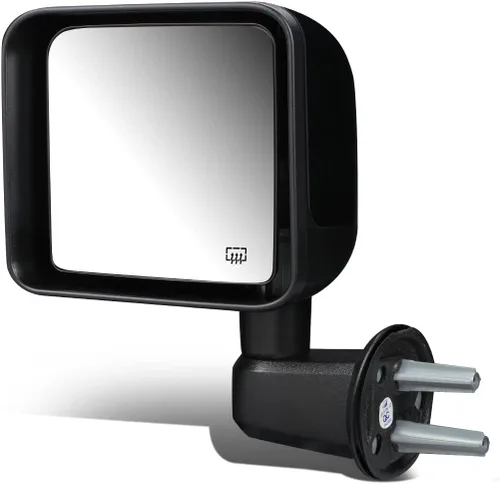 Miniatura 9 de DNA Motoring OEM-MR-CH1320271 Ajuste manual de estilo de fábrica con espejo lateral izquierdo de vidrio calentado compatible con Wrangler 07-18