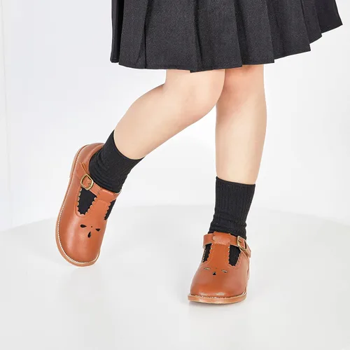 Miniatura 3 de GINFIVE Zapatos de vestir para niñas pequeñas, zapatos planos para la escuela Mary Janes
