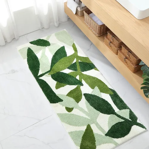 Miniatura 20 de Gibelle Alfombra de baño azul, antideslizante, fuerte y absorbente de agua, tapete de baño de microfibra de felpa, lavable a máquina, tapete