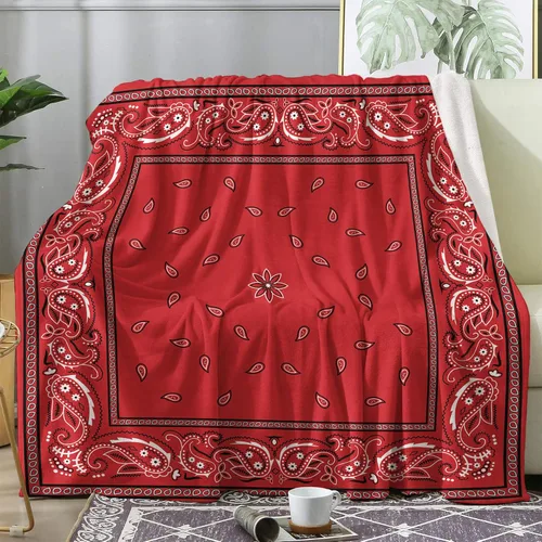 Miniatura 14 de Manta tipo bandana negra tamaño King, manta de forro polar para sofá, cama, sofá, mantas y mantas de cachemira, manta de franela de felpa súper