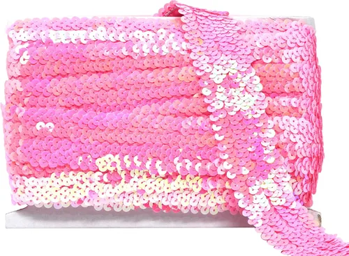 Miniatura 14 de Mandala Crafts Cinta elástica de lentejuelas – 1.5 pulgadas, ribete elástico de lentejuelas amarillas para coser diadema de vestido, 10 yardas