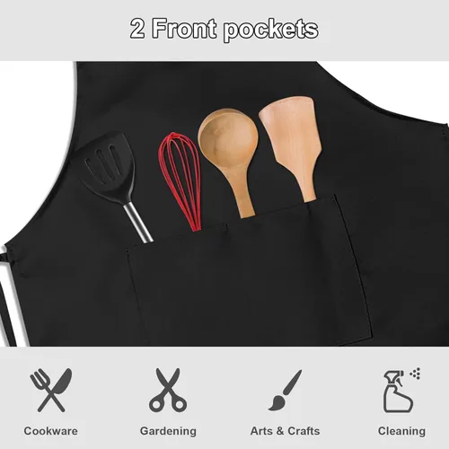 Miniatura 4 de 15 delantales para niños con bolsillos, delantales ajustables para pintura de chef, a granel para niñas y niños de 6 a 13 años, cocinar, hornear