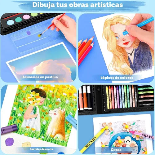 Miniatura 4 de iBayam Suministros de Arte, paquete de 149 piezas, kit de dibujo, juego de arte de pintura, kit de arte, caja de regalo, artes y manualidades