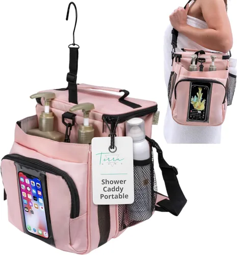 Miniatura 8 de TERRA HOME Bolsa portátil XL para ducha, artículos esenciales para la habitación del dormitorio universitario para hombres, mujeres, estudiantes