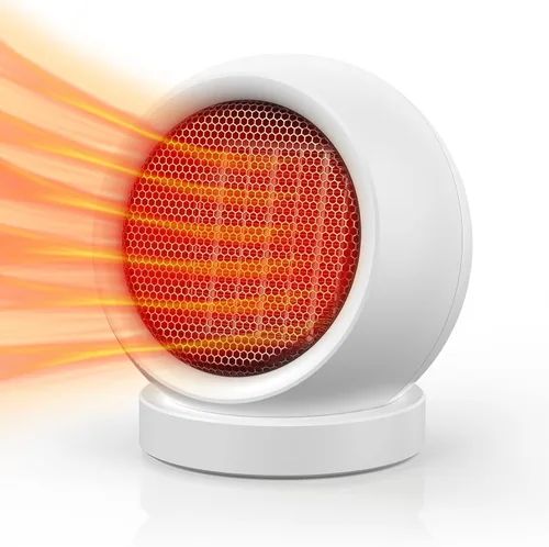 Coolfor Calentador de espacio, calentador de escritorio de 600 W de eficiencia energética para uso en interiores, calentador eléctrico de escritorio