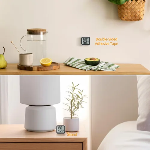 Miniatura 6 de NOKLEAD Termómetro Medidor de Humedad Interior Mini Higrómetro Monitor Dispositivo de Medición de Temperatura de Habitación con Icono de Cara
