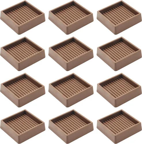 VOCOMO Copas de goma de 2 x 2, almohadillas antideslizantes para muebles, agarre antideslizante, pies antideslizantes para muebles, protector de
