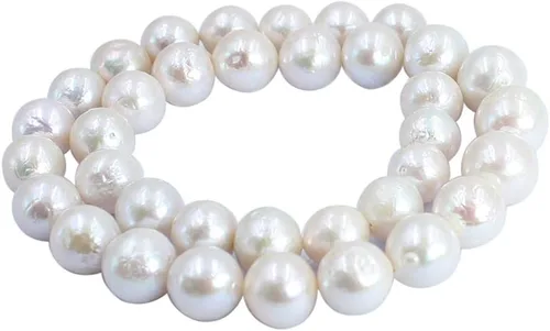 Miniatura 6 de Joyería Artesanía Natural AA Grado 0.354-0.433 in Redondo Reborn Edison Cultivado Blanco Rosa y Púrpura Mezcla de Perlas de Agua Dulce 15 pulgadas