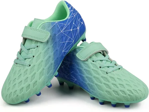 Miniatura 6 de Brooman - Tenis de fútbol, exteriores y atletismo para niñas o niños, con tacos, firmes sobre el suelo
