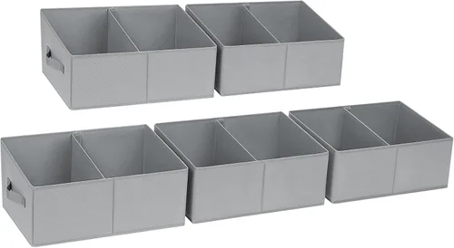 Miniatura 22 de DIMJ Contenedores de almacenamiento trapezoidales para ropa, 4 paquetes organizadores de armario y cestas de almacenamiento, cestas plegables