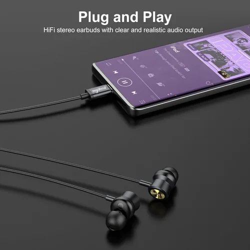 Miniatura 2 de Auriculares USB C con cable, auriculares intrauditivos para iPhone 16 15 Pro/iPad Pro/Samsung Galaxy S25/S24/S23 Ultra con micrófono, auriculares