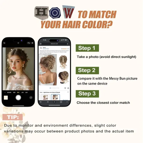 Miniatura 6 de Extensiones de moño grandes y desordenadas para mujer, onduladas, rizadas, extensiones de moño falso, extensiones de cola de caballo para recoger