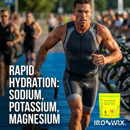 Miniatura 6 de IRONWRX Polvo de electrolitos isotónicos, mezcla de bebida energética y de hidratación rápida, 420 mg de sodio, magnesio, potasio + 0.74 oz